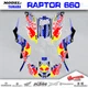 Decal 4 YAMAHA RAPTOR 660 660R 2001-2005 RB1 Blue Graphics Kit