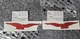 MOTO GUZZI "RED EAGLE" TANK EMBLEMS * NEW OEM * V7, V85 TT * 2H001853/2H001854