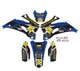 2019 YAMAHA YZ 450FX GRAPHICS KIT DECALS STICKER ROCKSTAR : BLUE / BLACK DECALS