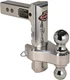 Trimax TRZ8ALRP Adjustable Dual Hitch Ball Locking Ball Mount Receiver Chrome 