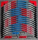 Yamaha MT-09 MT09 Wheel Rim Sticker Decals Set Front & Rear 17" Red Blue White