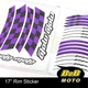 AA01 17" Wheel Rim Stickers White Stripes Tape For Honda CBR650R 19-20 19 20