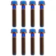 Tusk Titanium Triple Clamp Bolt Kit Burnt Blue For Honda CRF250RX 2022-2025