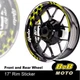 Light Green A1 17" Wheel Rim Stickers Stripes For Honda CB 919 Hornet 900 02-07