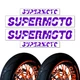 Supermoto 17" Inner Rim Decals Sticker Y01 For Kawasaki KX 450F KXF 450 KX500