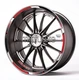 899 949 1199 1200 1299 Ducati Corse Wheel Decals Rim Stickers Stripe BLACK RED