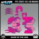 Graphics Kit for STACYC 12 EDRIVE and 16 EDRIVE BRUSHED Fracture-magenta