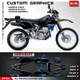 Motorcycle Stickers Vinyl Graphics Kit for KLX400R KLX 400 R 2002 2003 2004