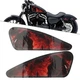 3D Rubber Motorcycle Decals Fuel Gas Tank Stickers for Harley XL883 1200 2pcs