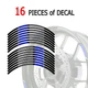 For Yamaha MT09 18-24 23 22 21 20 19 Wheel Edge Rim Stickers 17 inch S05B Blue