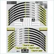 YAMAHA MT-10 Motorcycle Bike Wheel Rim Red Laminated Stripes Decals Stickers Kit