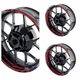 Red Wheel Rim Sticker Model Kit For Yamaha 17 inch Wheel Motorcycles