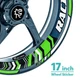 Green Racing Decal Wheel Sticker 17 inch BP02 For Yamaha FZS 600 04-06 07 08 09