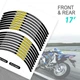 Yellow S05B Morocycle Tape Wheel Sticker 17" For Honda CBR1000RR-R Fireblade SP