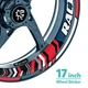 Red Racing Decal Wheel Sticker 17 inch BP02 For Yamaha FJ09 MT-09 Tracer 18-20