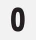 FACTORY EFFEX #0 Black Number Plate Pro Number 7in Decal FX02-4340
