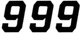 Dcor Race Plate Number #9 6"H Black 3-Pack