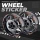 Orange 17'' Rim Wheel Sticker Decal Strip Tape D01B For Honda CB 919 Hornet 900