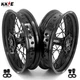 KKE 3.5/4.25*17" Supermoto Wheels Rims for SUZUKI DRZ400 400E 400S 400SM Black
