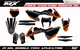 Fit KTM XCW XCFW EXC EXCF 2017 to 2019 & SX SXF XC XCF 2016 to 2018 graphic kit