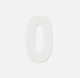 QTY 2 | 8" White #0 Pro Number Plate Decal FACTORY EFFEX FX02-4370