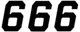 Dcor Race Plate Number #6 6"H Black 3-Pack