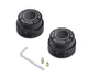 Harley-Davidson Motor Co. Front Axle Nut Covers - Black - 43000177