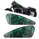 Motorcycle Decals Fuel Gas Tank Stickers for Harley XL883 1200 2Pcs Green Skull