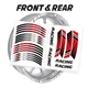 Red 17 inch Wheel Sticker Decal AX2 For Kawasaki Z900 17-21 20 19 18
