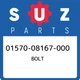 01570-08167-000 Suzuki Bolt 0157008167000, New Genuine OEM Part