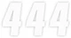 Factory Effex 08-90054 Factory Number 6in. - No.4 - White