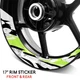 17 inch Vinyl Wheel Rim Stickers S22W For Yamaha YZF-R1S 10 17 18