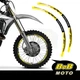 Yellow Camo Dirt Bike Rim Wraps Sticker For Honda XR 400R 96-04 99 00 01 02 03