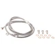 Tusk Front ATV Steel Braided Brake Line +2 Silver Honda TRX 450R 2004-2009