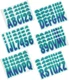 Hardline 3" Series 200 Purple/Teal Registration Lettering Kit (PUTEG200)