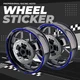 Blue 17'' Rim Wheel Sticker Decal Strip Tape W01B For Kawasaki ZZR1400