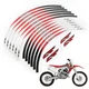 21" 18" Rim Wheel Stickers Red For Honda CRF 250L/ RALLY CRF 300L/ RALLY CRF230L