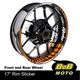AA02 17" Wheel Rim Stickers Stripes Tape Blue For Aprilia DORSODURO 750 08-17