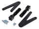 Pillion footrest set CNC black with bracket for Beta RR 50, RR 125