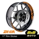 ORANGE AA01 17" Wheel Rim Decals Sticker For Kawasaki ZX10R Ninja ZX1000 04-20