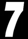 Dirt Digits Super X Numbers 7" White #7 3-Pack