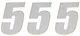 One Industries 7" Supercross Number '5' Graphic White NU7-5-WH