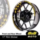 Yellow A1 17" Wheel Rim Stickers Stripes For Suzuki Bandit GSF1250 07-18 16 17