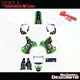 For Kawasaki KX 500 MX Kx500 1990-2004 03 02 01 Graphics Decal Kit Green Blue