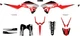 Dcor Complete Graphics Kit Cor 9 White #20-10-444 for Honda CRF 450/CRF 250