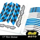 AA01 17" Wheel Rim Stickers Orange Stripes Tape For Kawasaki ZX10R Ninja ZX1000