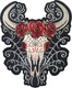 Lethal Threat D.O.D Western Skull Large Embroidered Patch Black/Red
