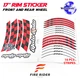 Rim Sticker Decals 17 inch AA01 Set For Suzuki GSX1300R Hayabusa 99-20 17 18