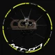For Yamaha MT-07 mt07 Wheel Hub Rim Decorative Decal Reflective Sticker