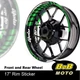 AA02 17" Wheel Rim Stickers Stripes Tape White For Kawasaki Z900RS 18-20 18 19